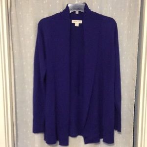 Coldwater Creek 50% Merino Wool Open Cardigan - M